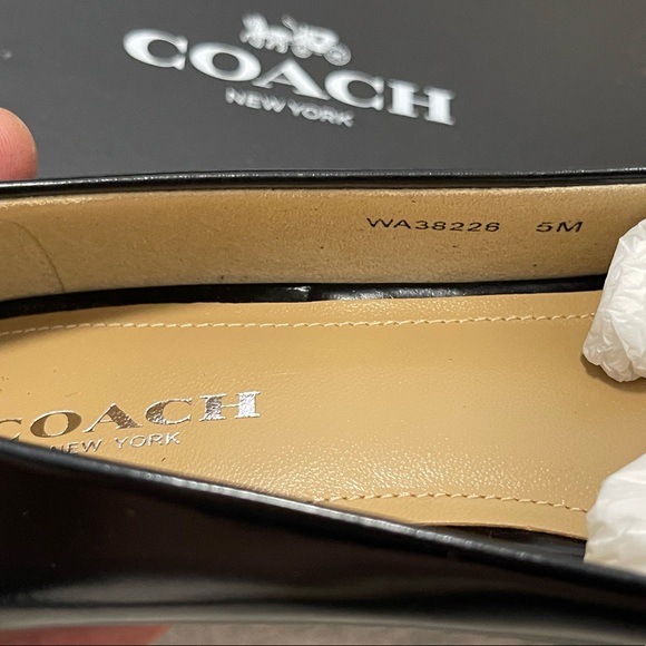 NIB Women's Size 5 Coach G1993 Unipump Jet Mirror 1.5" Leather Heels In Black - Picture 7 of 12